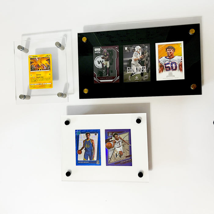 Anime Trading Cards Double Panel Floating Acrylic wall display | Perfect for Collectors | Great for Displaying Any Collection. Frame