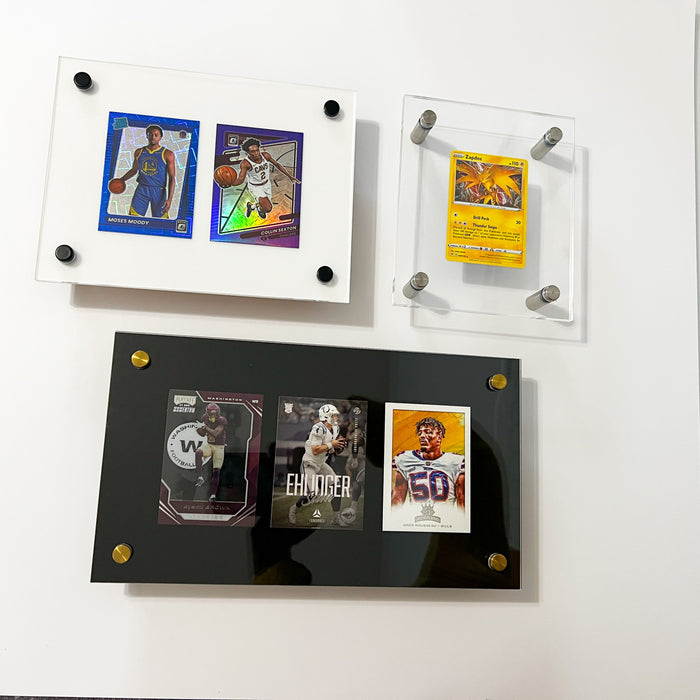 Anime Trading Cards Double Panel Floating Acrylic wall display | Perfect for Collectors | Great for Displaying Any Collection. Frame