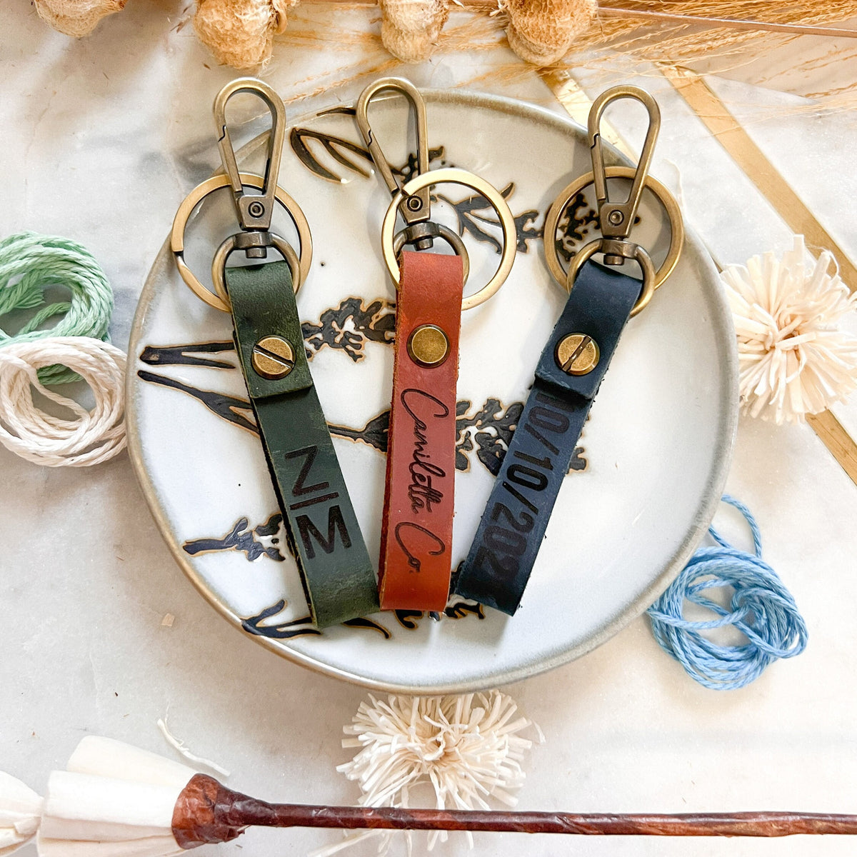 Leather on sale keychain blanks